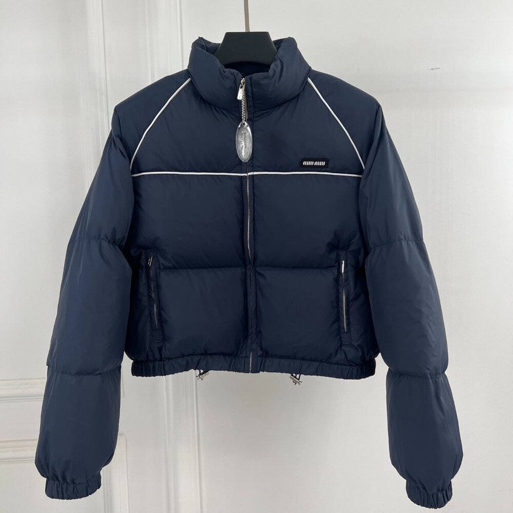Miu Miu Women's Down Jacket Navy